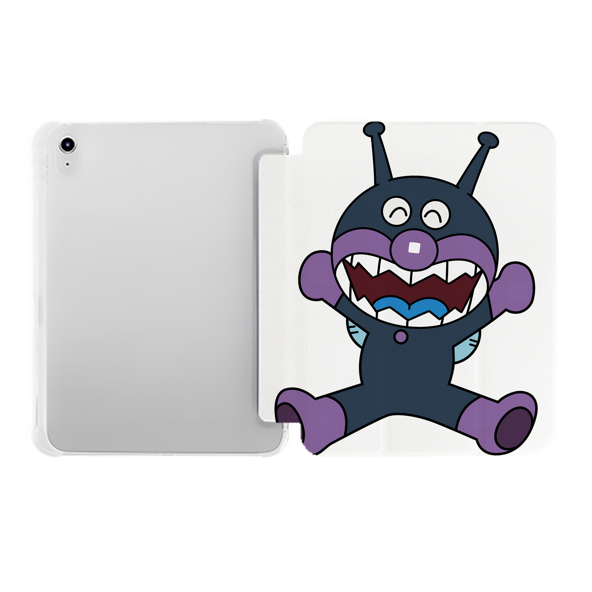 （画像用） アンパンマン Anpanman IPad ケース ペン収納付き 三つ折りスタンド PUレザー×シリコン 対応機種9.5/10.5/10.9インチ